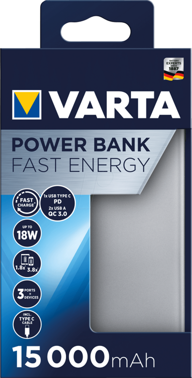 E-shop Varta Powerbank Fast Energy 15.000mAh
