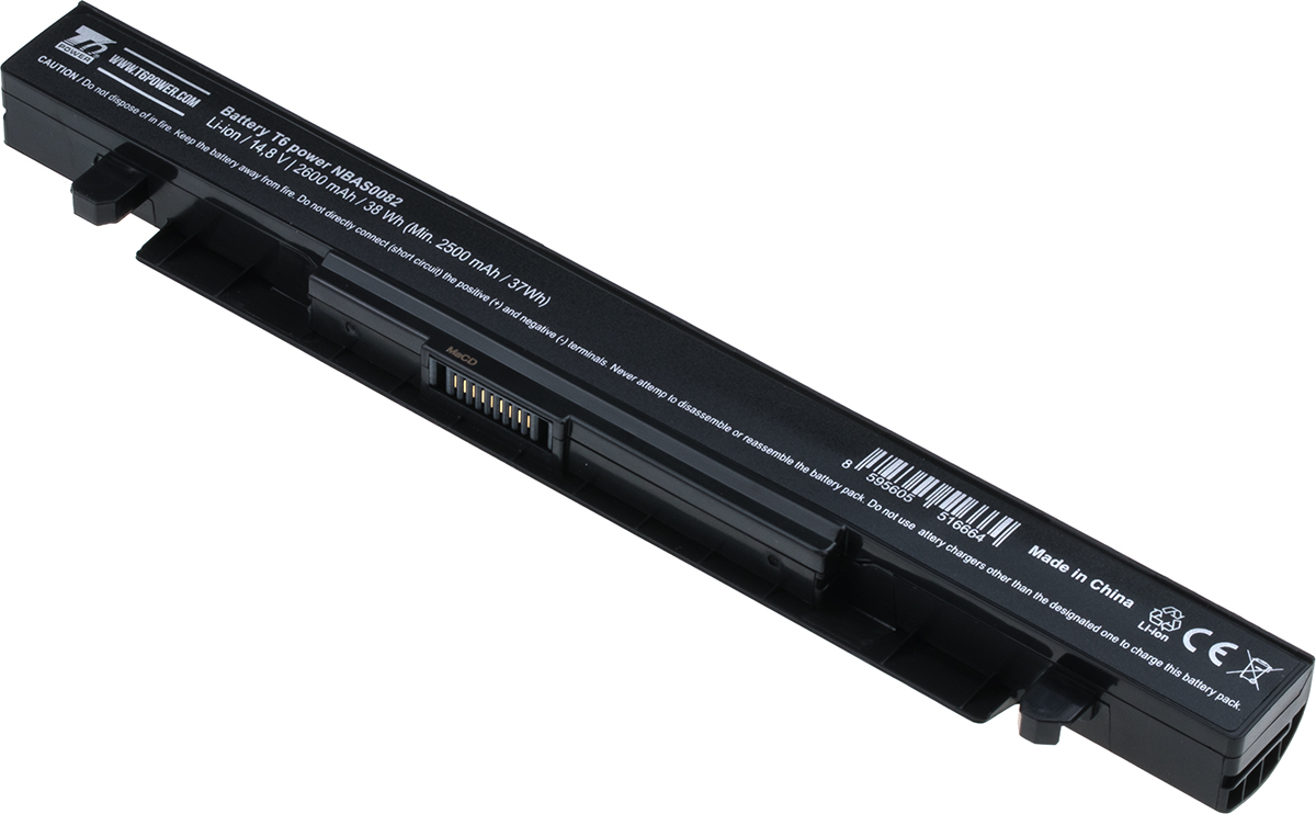 E-shop Baterie T6 power Asus X450, X550, X552, A450, A550, F450, F550, F552, R510, 2600mAh, 38Wh, 4cell NBAS0082