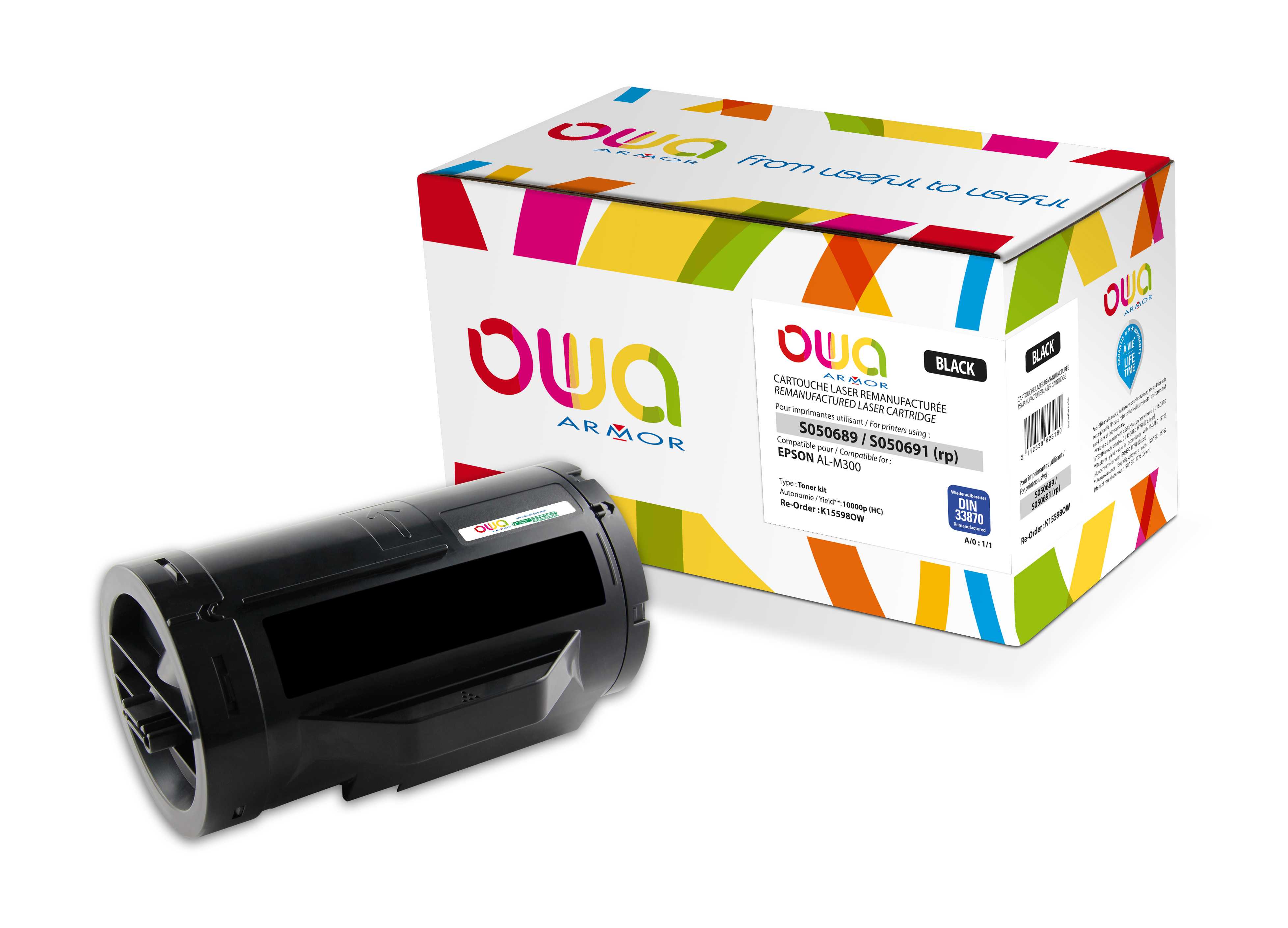 E-shop OWA Armor toner kompatibilní s EPSON AL M300, C13S050691, 10000st, černá/black K15598OW