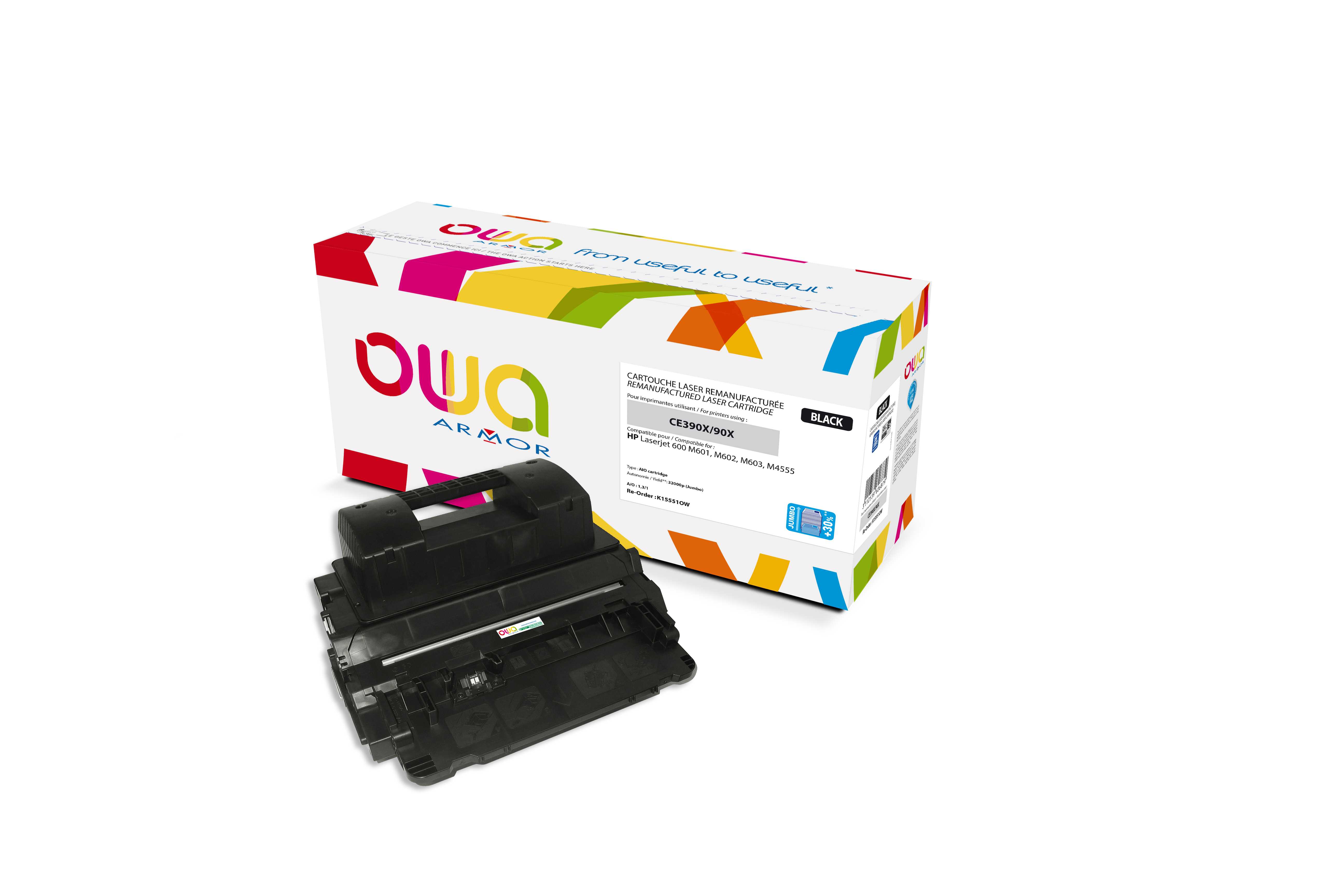 E-shop OWA Armor toner kompatibilní s HP LJ M60x, CE390X, 32000st, černá/black K15551OW