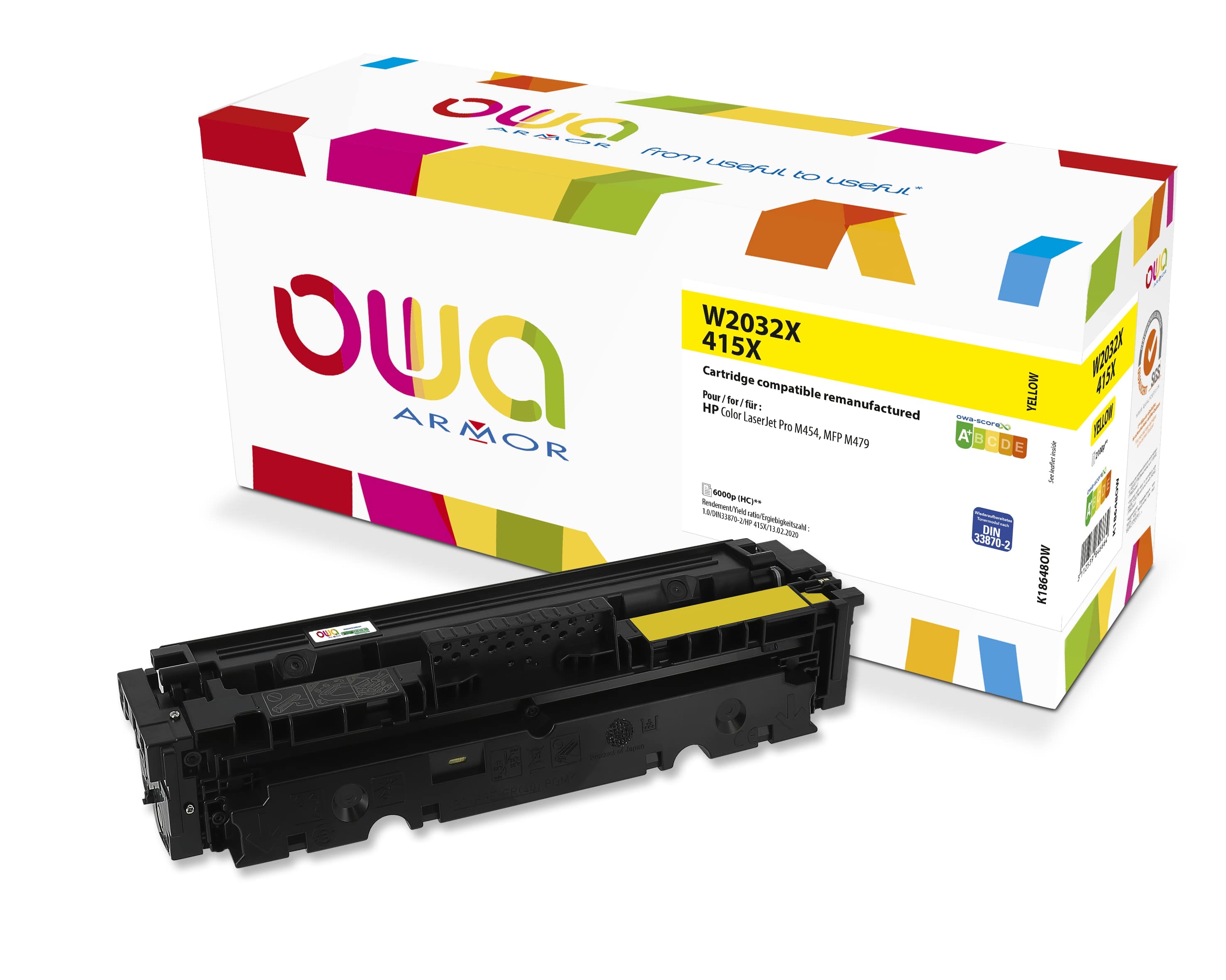 E-shop OWA Armor toner kompatibilní s HP W2032X, 6000st, žlutá/yellow K18648OW