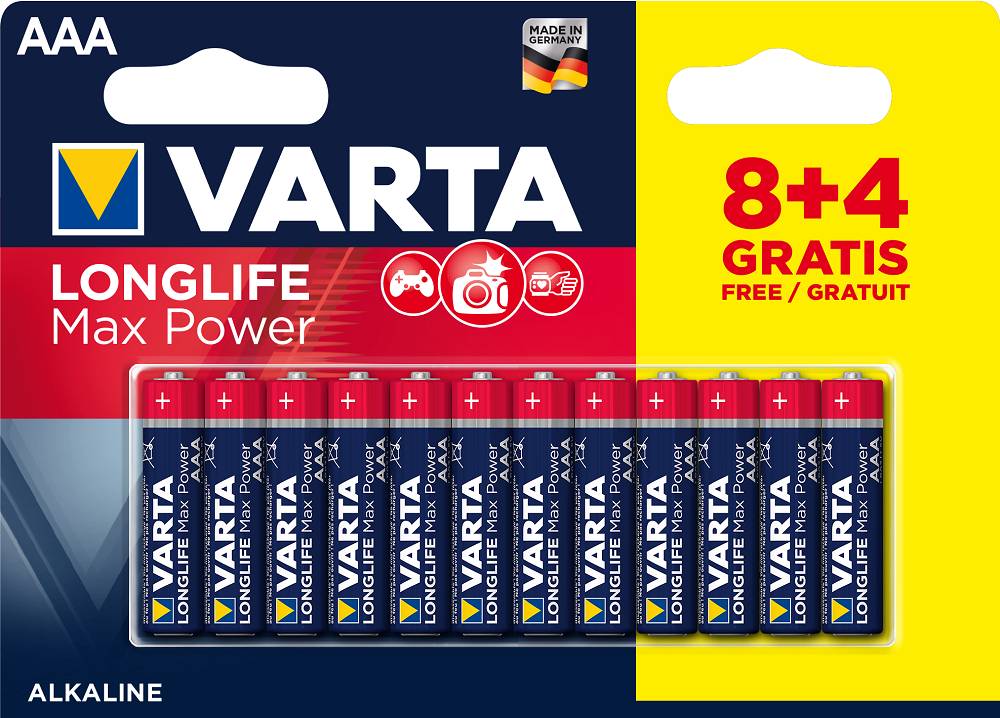 E-shop Varta Longlife Max Power AAA 8+4 (Double blister)