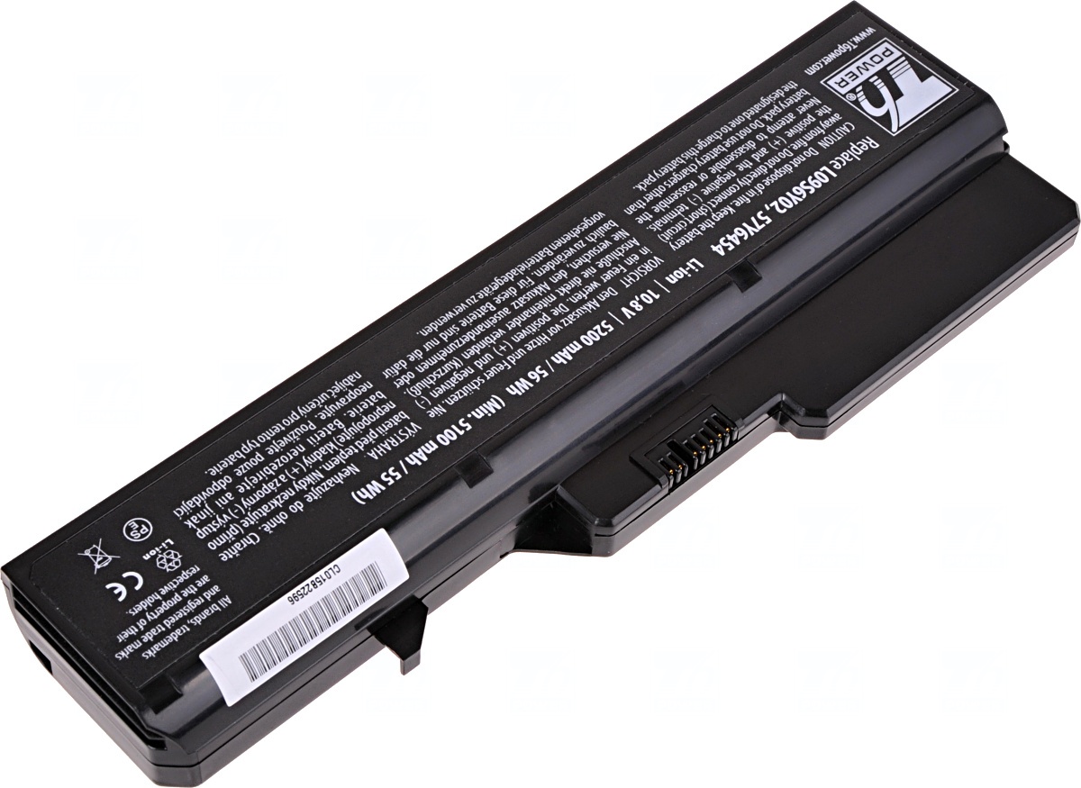 E-shop Baterie T6 Power Lenovo IdeaPad G460, G465, G470, G475, G560, G565, G570, G575, 5200mAh, 56Wh, 6cell NBIB0088