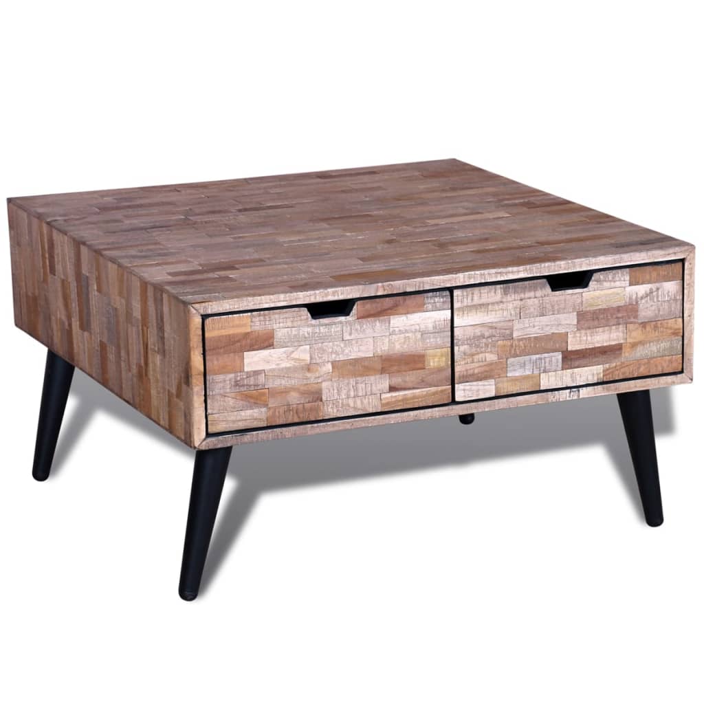 E-shop Multidom Konferenčný stolík so 4 zásuvkami, recyklované tíkové drevo