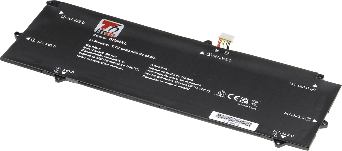 E-shop Baterie T6 Power HP Pro X2 612 G2, 5400mAh, 41Wh, 2cell, Li-pol NBHP0167