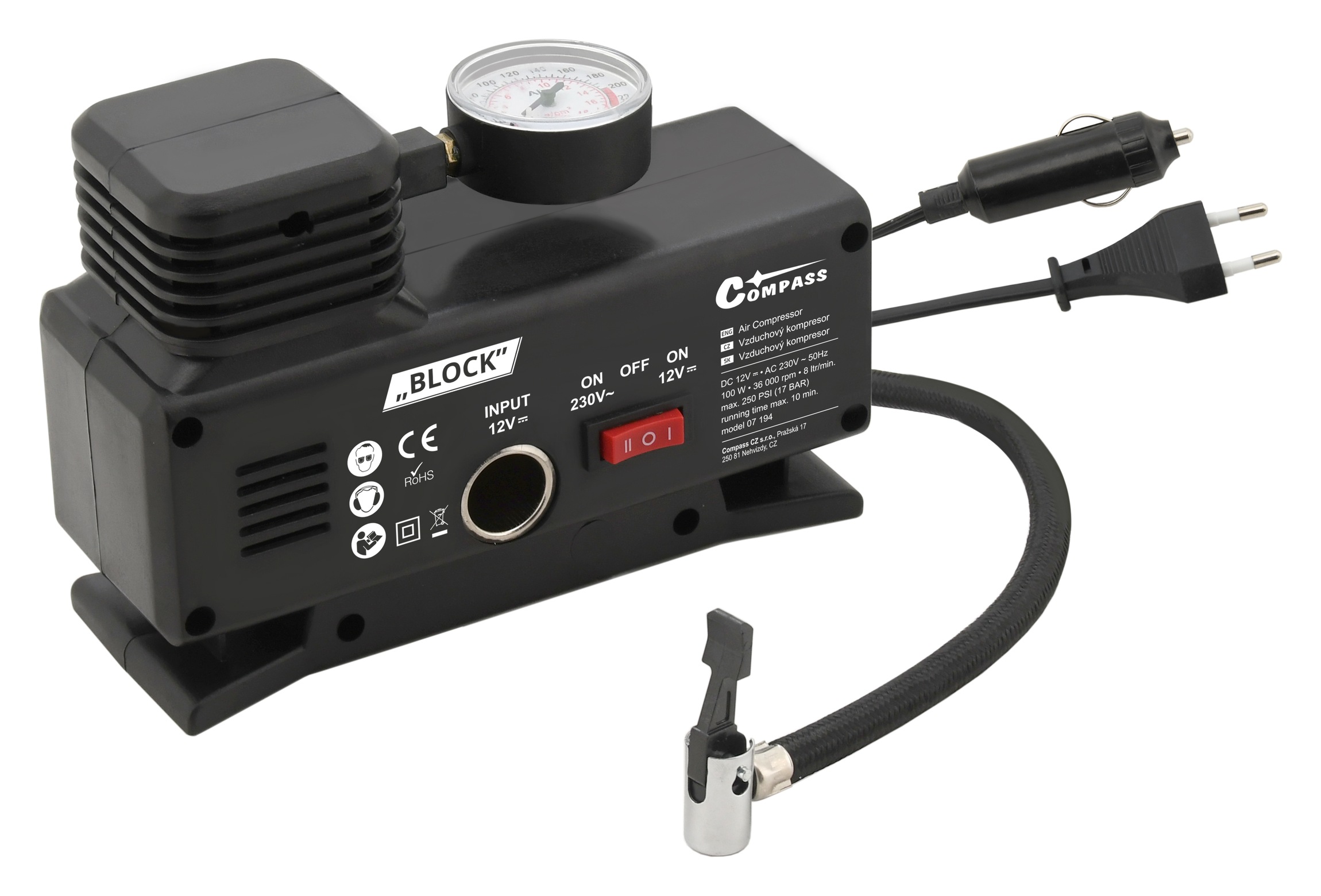 E-shop COMPASS Kompresor 12/230V BLOCK TÜV/GS