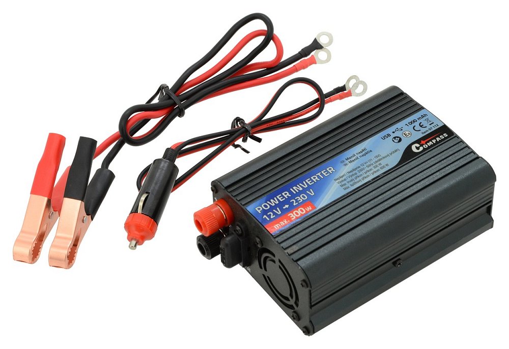 E-shop Compass 07112 12V/230V 300W + USB (mod. sin.)