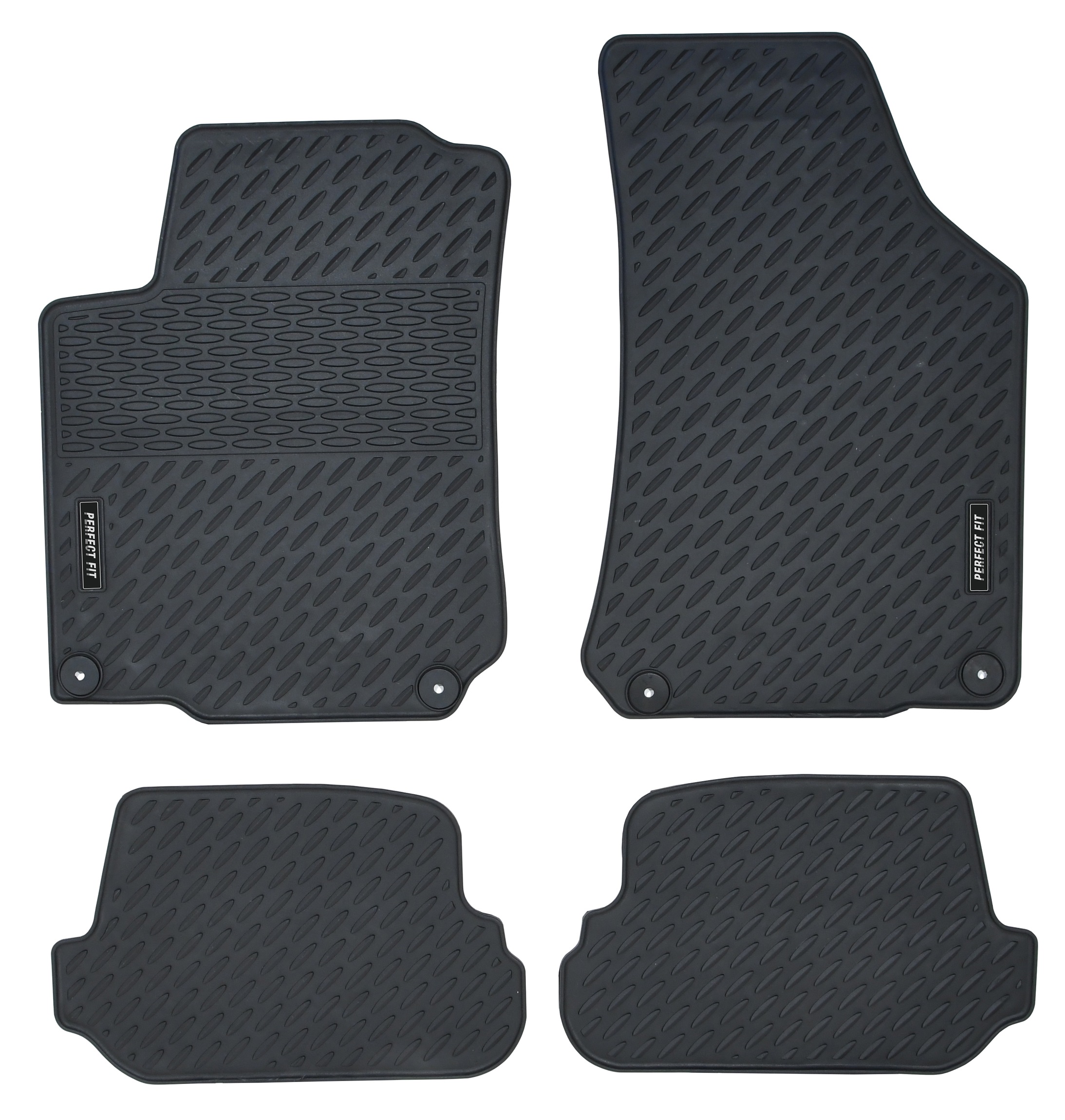 E-shop SIXTOL Gumové koberce COMPASS PERFECT FIT P1 sada 4 ks s fixáciou
