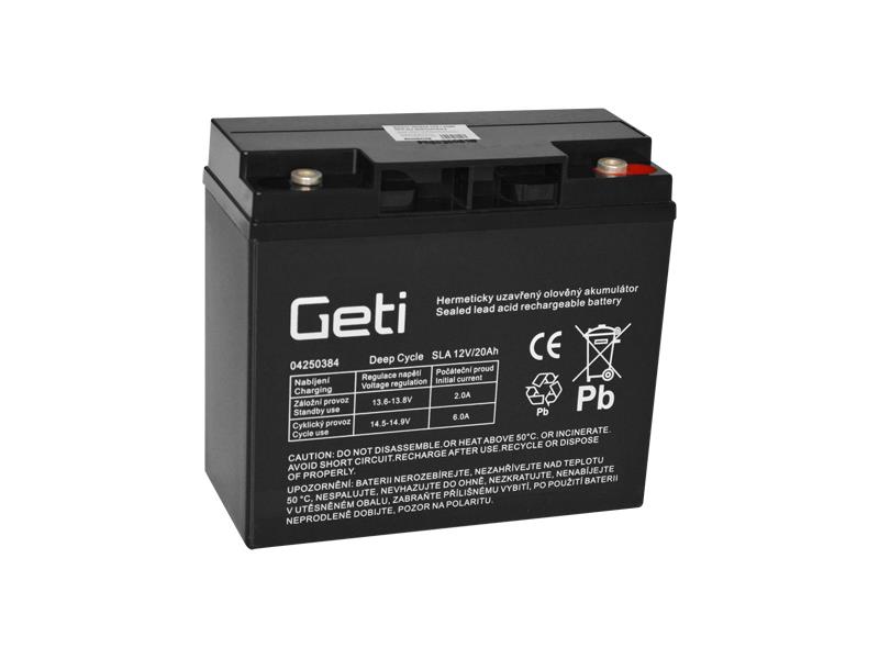 E-shop Olovená batéria 12V / 20Ah Bezúdržbová batéria GETI