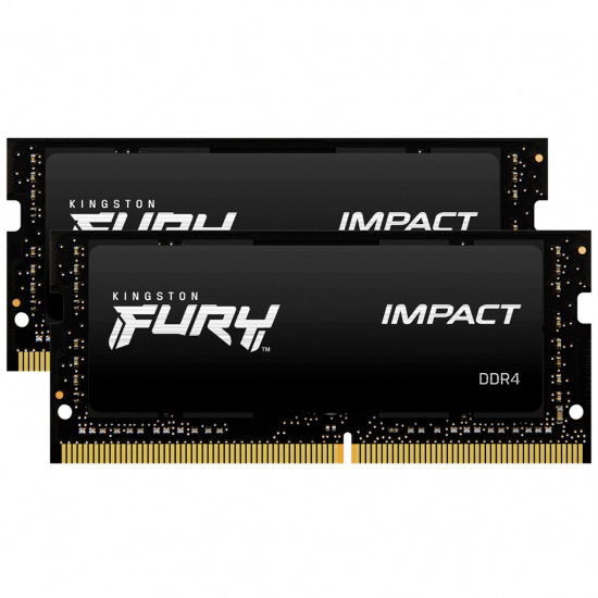 E-shop Kingston FURY Impact/SO-DIMM DDR4/32GB/2666MHz/CL15/2x16GB/Black KF426S15IB1K2/32