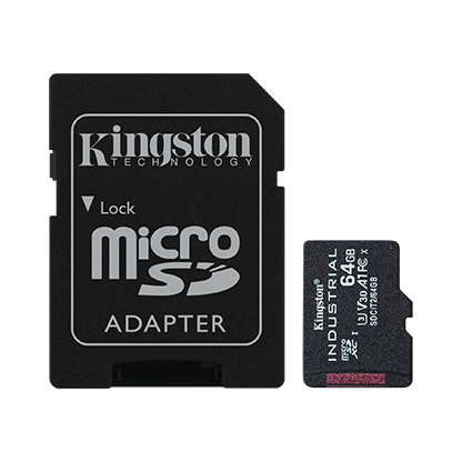 E-shop 64GB microSDHC Kingston Industrial C10 A1 pSLC s adaptérem SDCIT2/64GB