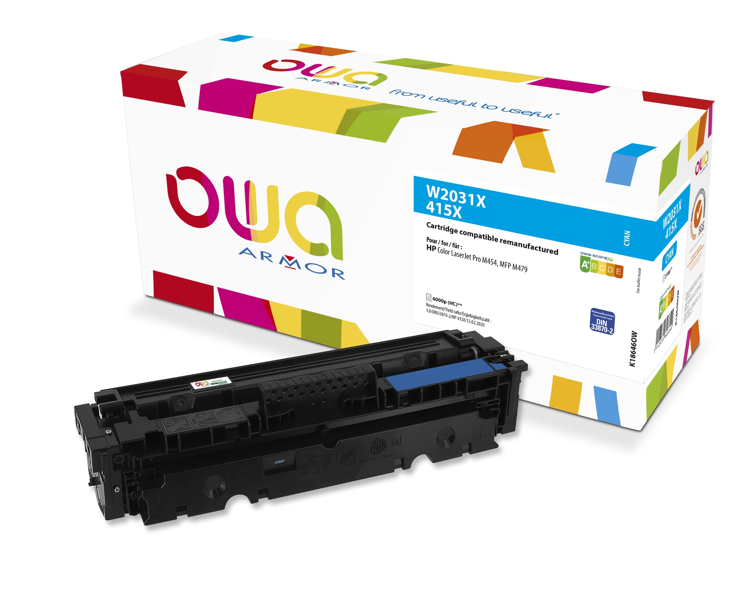 E-shop OWA Armor toner kompatibilní s HP W2031X, 6000st, modrá/cyan K18646OW