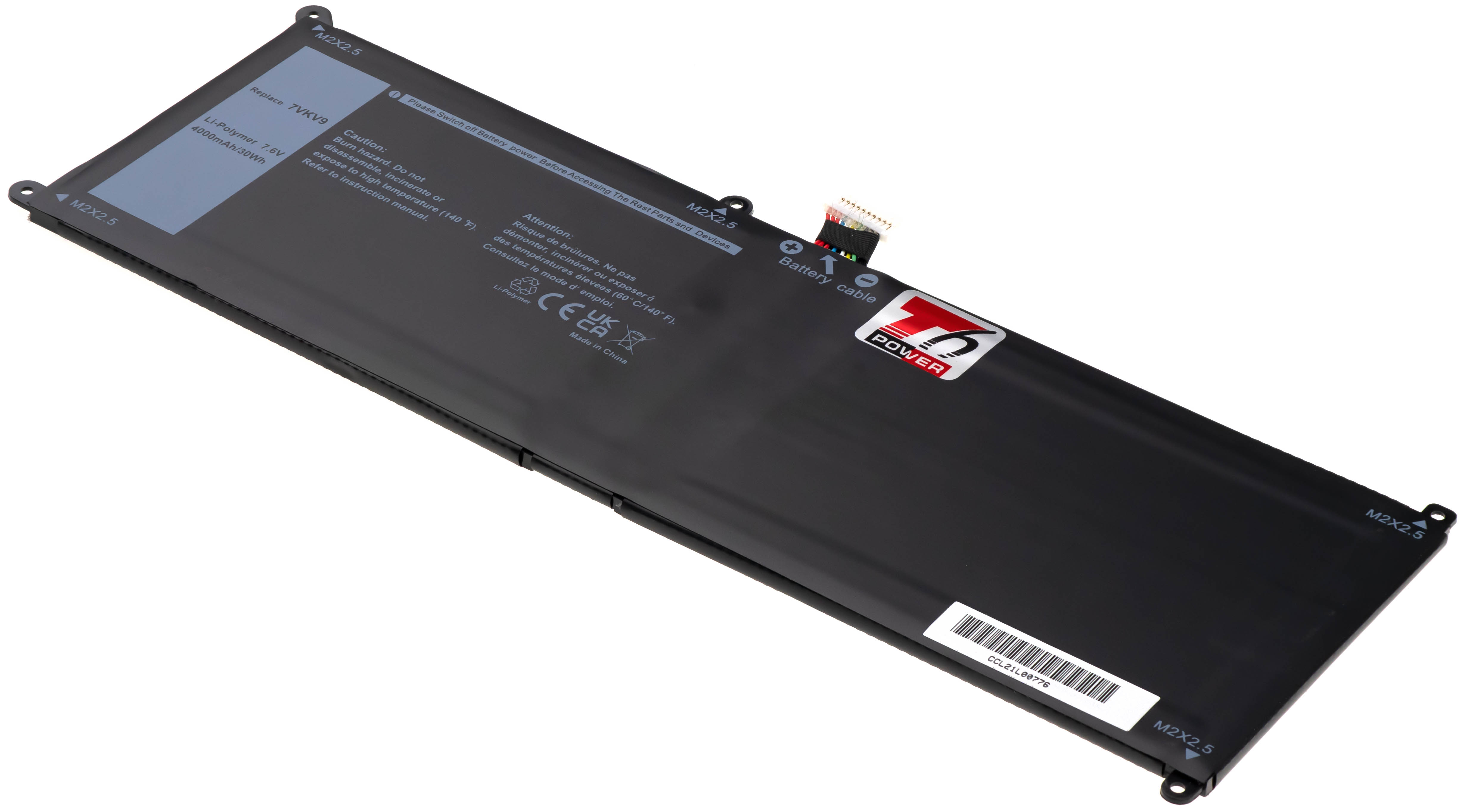 E-shop Baterie T6 Power Dell Latitude 12 7275, XPS 12 9250, 4000mAh, 30Wh, 2cell, Li-pol NBDE0178