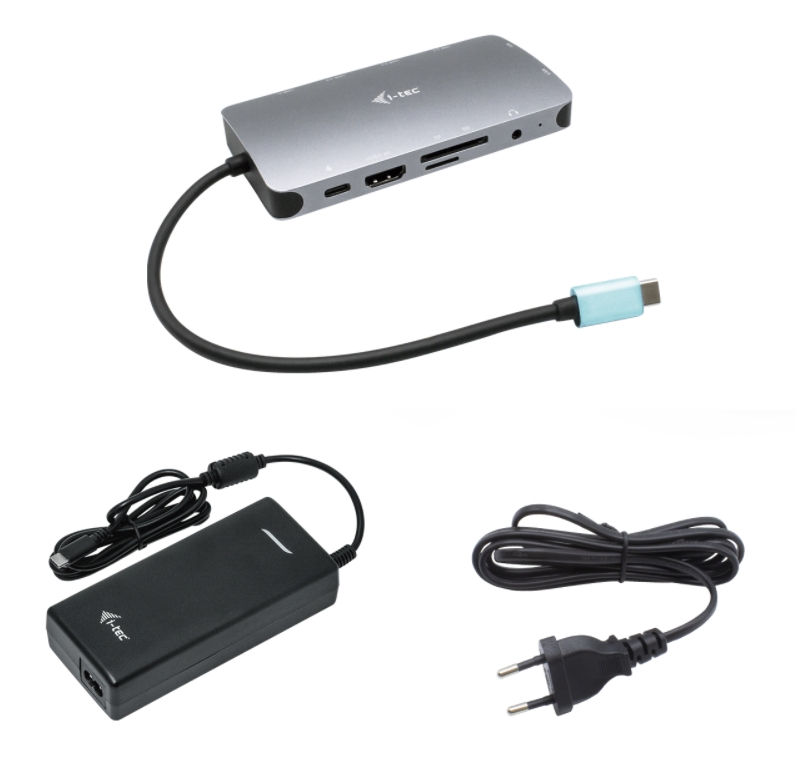 E-shop i-tec USB-C Metal Nano Dock HDMI/VGA with LAN, Power Delivery 100 W + zdroj 112W C31NANOVGA112W