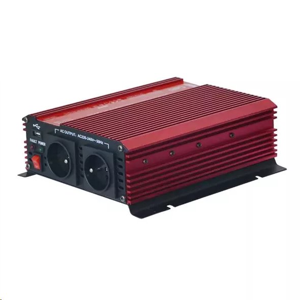 E-shop Geti GPI 1012 12V/230V 1000W USB menič napätia