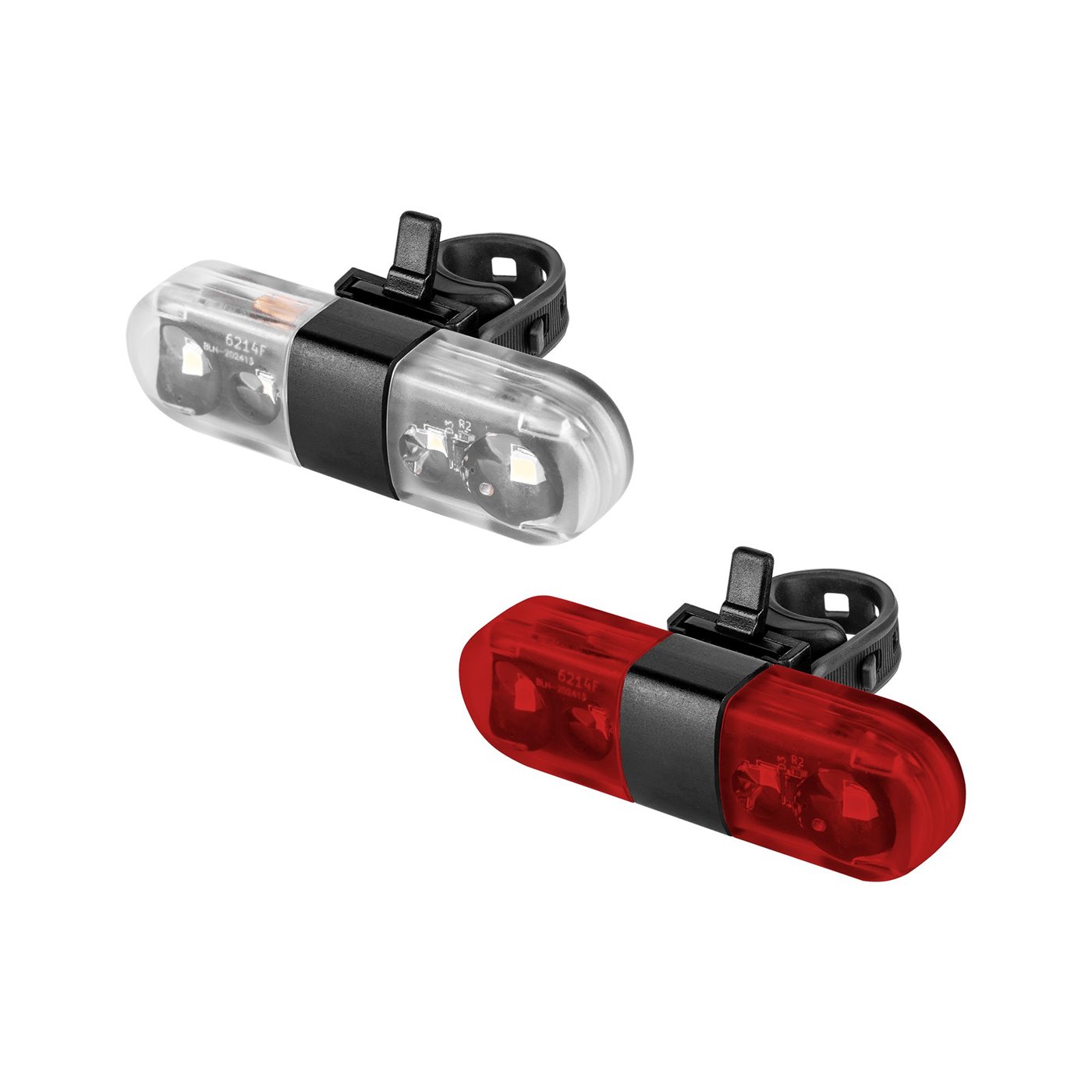 E-shop Sada svetiel na bicykel s USB káblom Rectangle REBEL