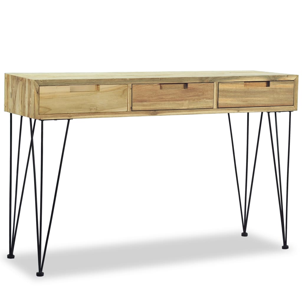 E-shop Multidom Príručný stolík, 120x35x76 cm, masívne teakové drevo
