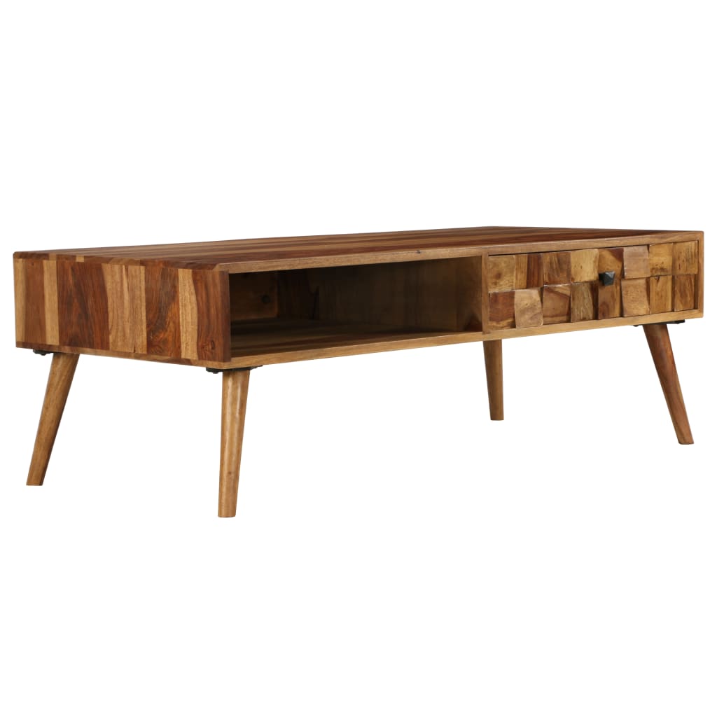 E-shop Multidom Konferenčný stolík, sheeshamové drevo s medovou povrchovou úpravou 110x50x37 cm