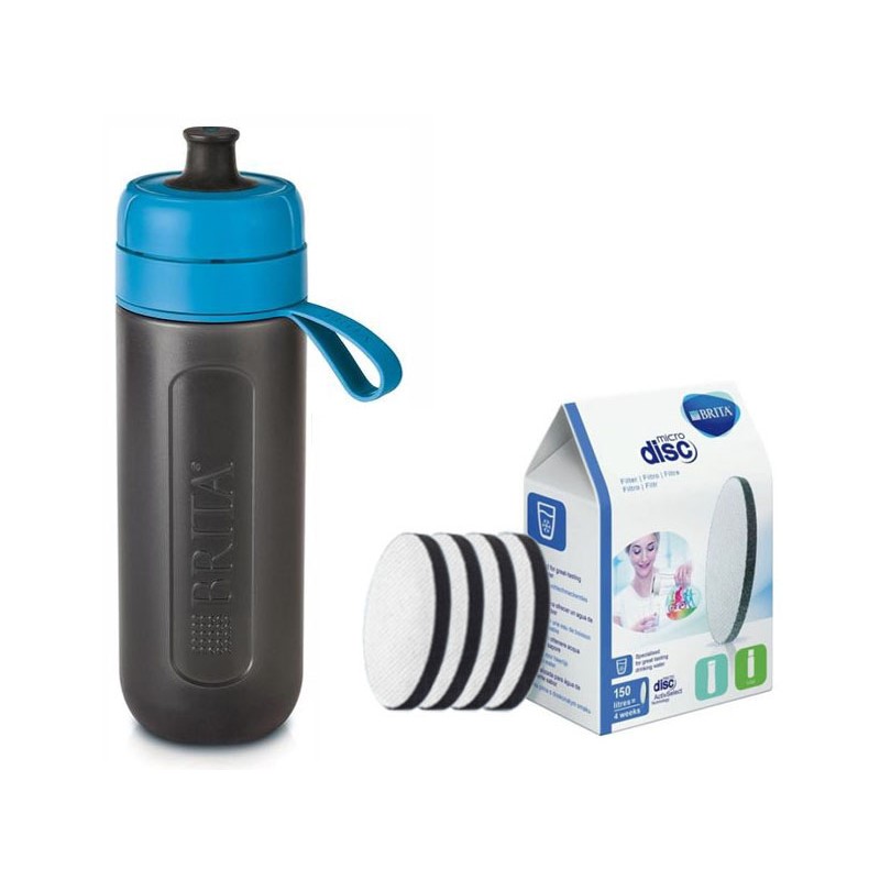 E-shop Brita Fill and Go Active filtrační láhev modrá 0,6 l + 4 ks filtru