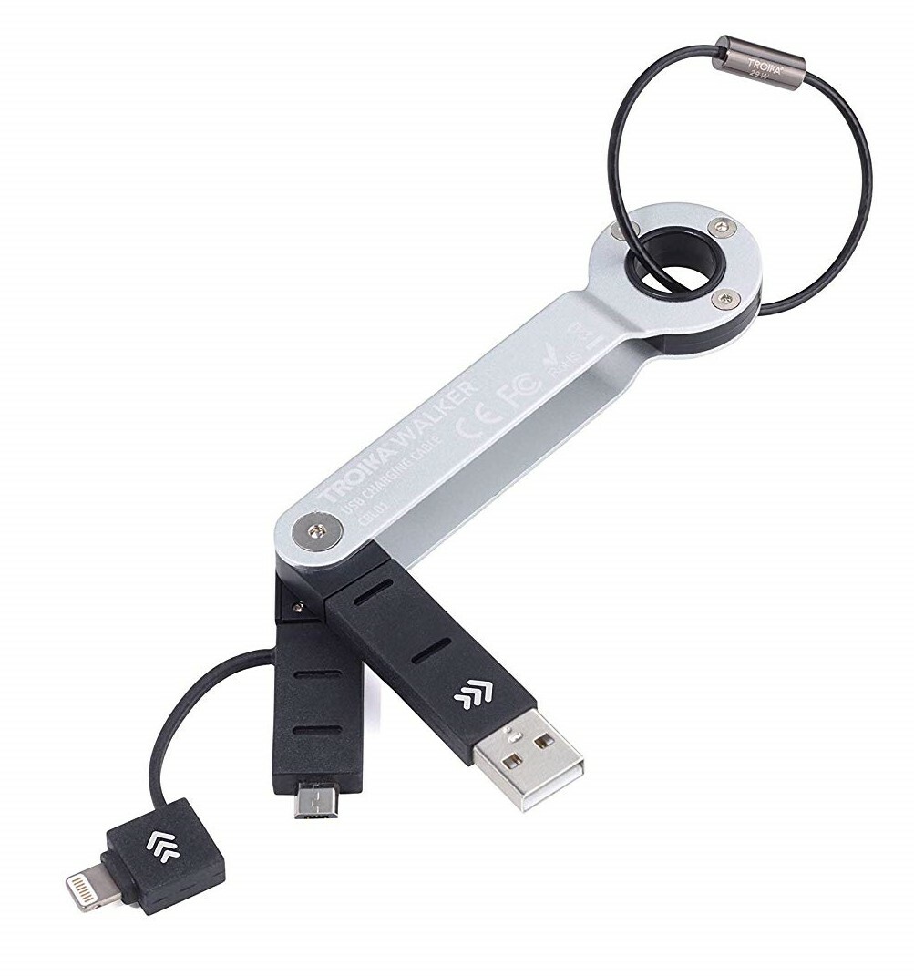 E-shop CBL01/SI Troika WALKER SILVER USB kľúčenka, strieborná