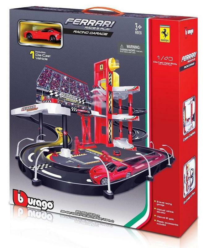 E-shop BB30197 Bburago 1/43 FERRARI RACING GARAGE + 1 auto