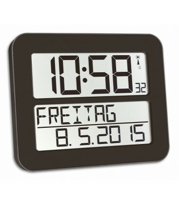E-shop 60.4512.01 TFA TimeLine MAX Rádiom riadené digitálne hodiny, čierne