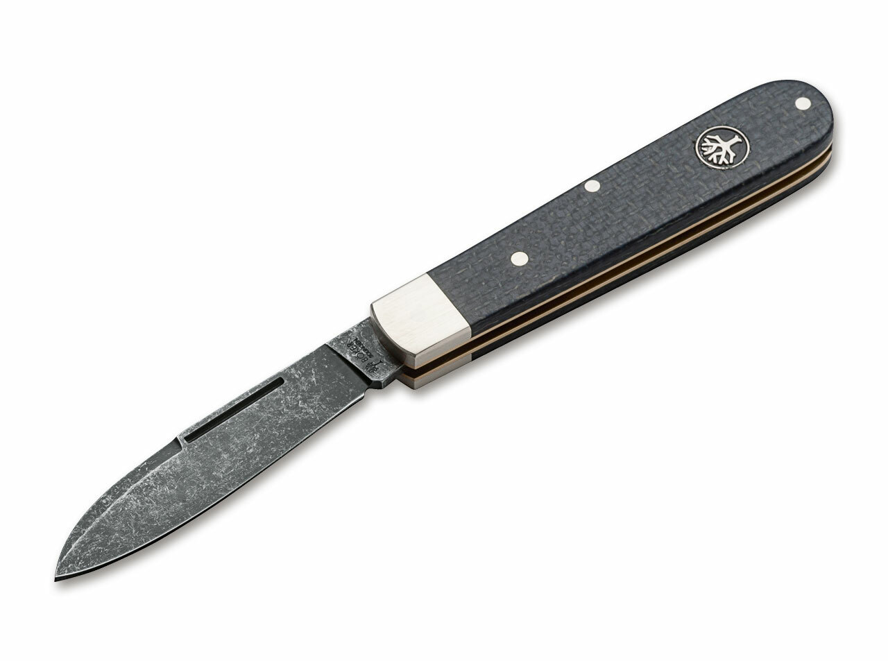 E-shop Böker 114942 BARLOW PRIME JUTE vreckový nôž 7 cm, čierna, Micarta