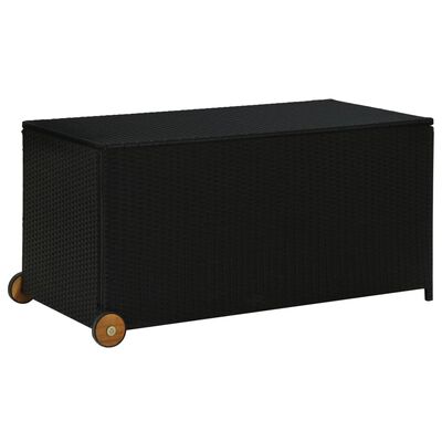 E-shop Multidom vidaXL Záhradný úložný box, čierny 120x65x115 cm, polyratan