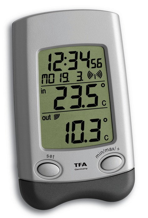 E-shop 30.3016.54.IT TFA WAVE rádiom riadený bezdrôtový teplomer vonkajšej/vnútornej teploty