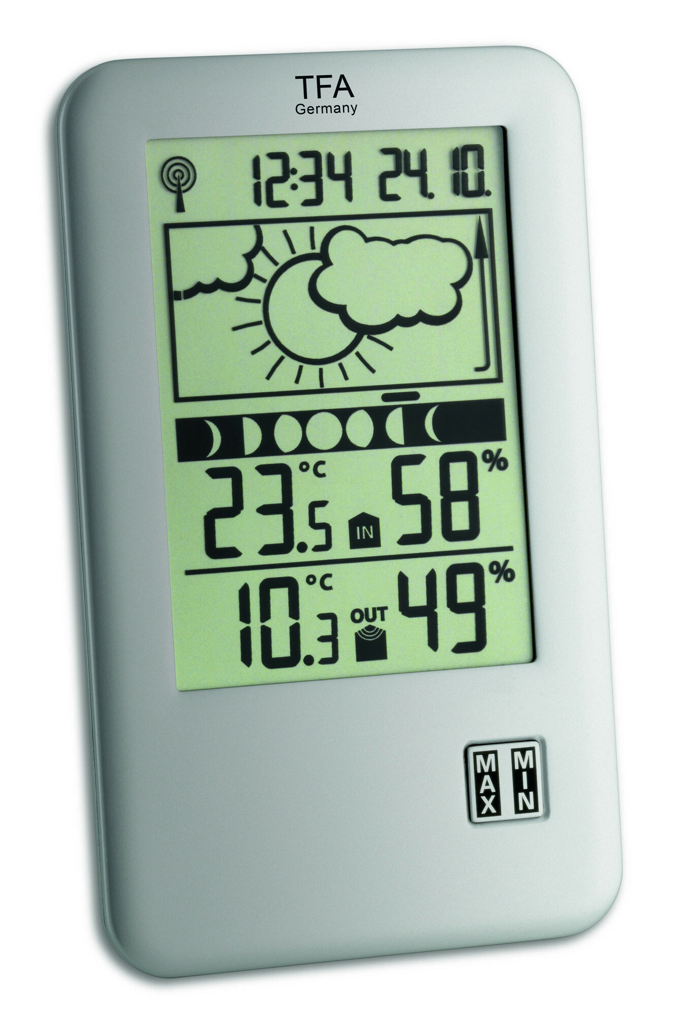 E-shop 35.1109.IT TFA NEO PLUS Bezdrôtová meteostanica, strieborná