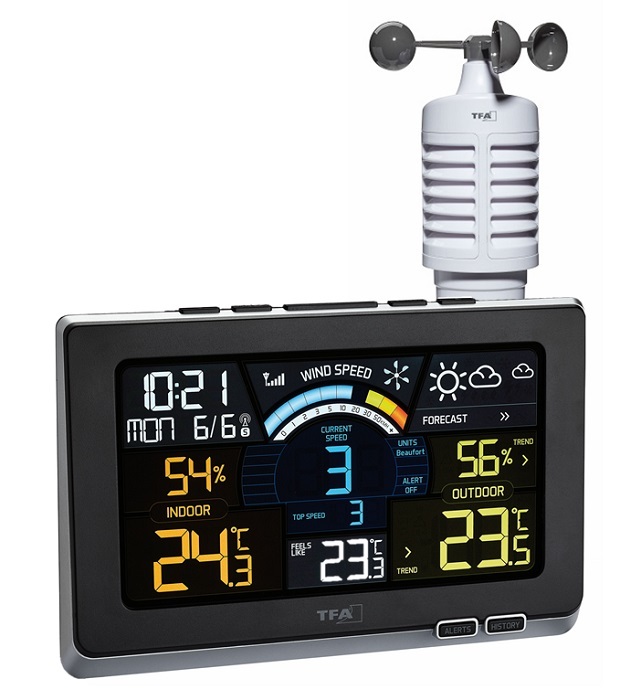 E-shop 35.1140.01 TFA SPRING BREEZE Bezdrôtová meteostanica s anemometrom