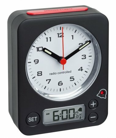 E-shop 60.1511.01.05 TFA COMBO bezdrôtový budík s digitálnym nastavením, čierno-červený
