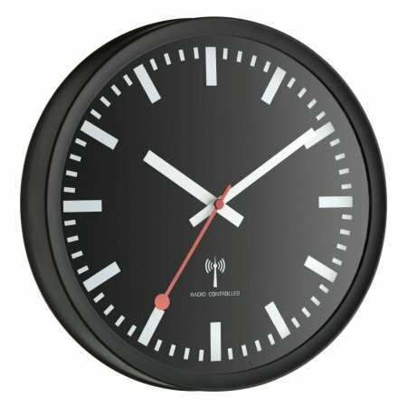 E-shop 60.3513 TFA Rádiom riadené analógové nástenné hodiny, čierne