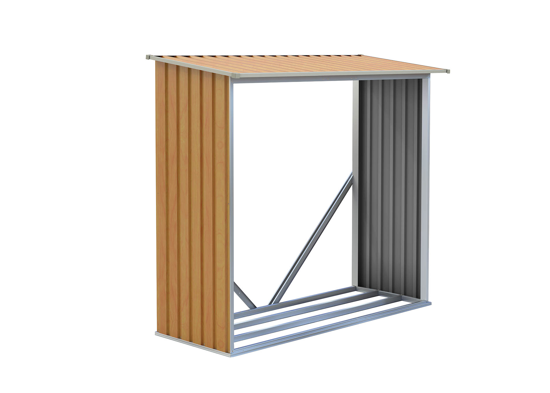 E-shop Prístrešok na drevo G21 WOH 136 - 182 x 75 cm, hnedý GWS-137-WLT