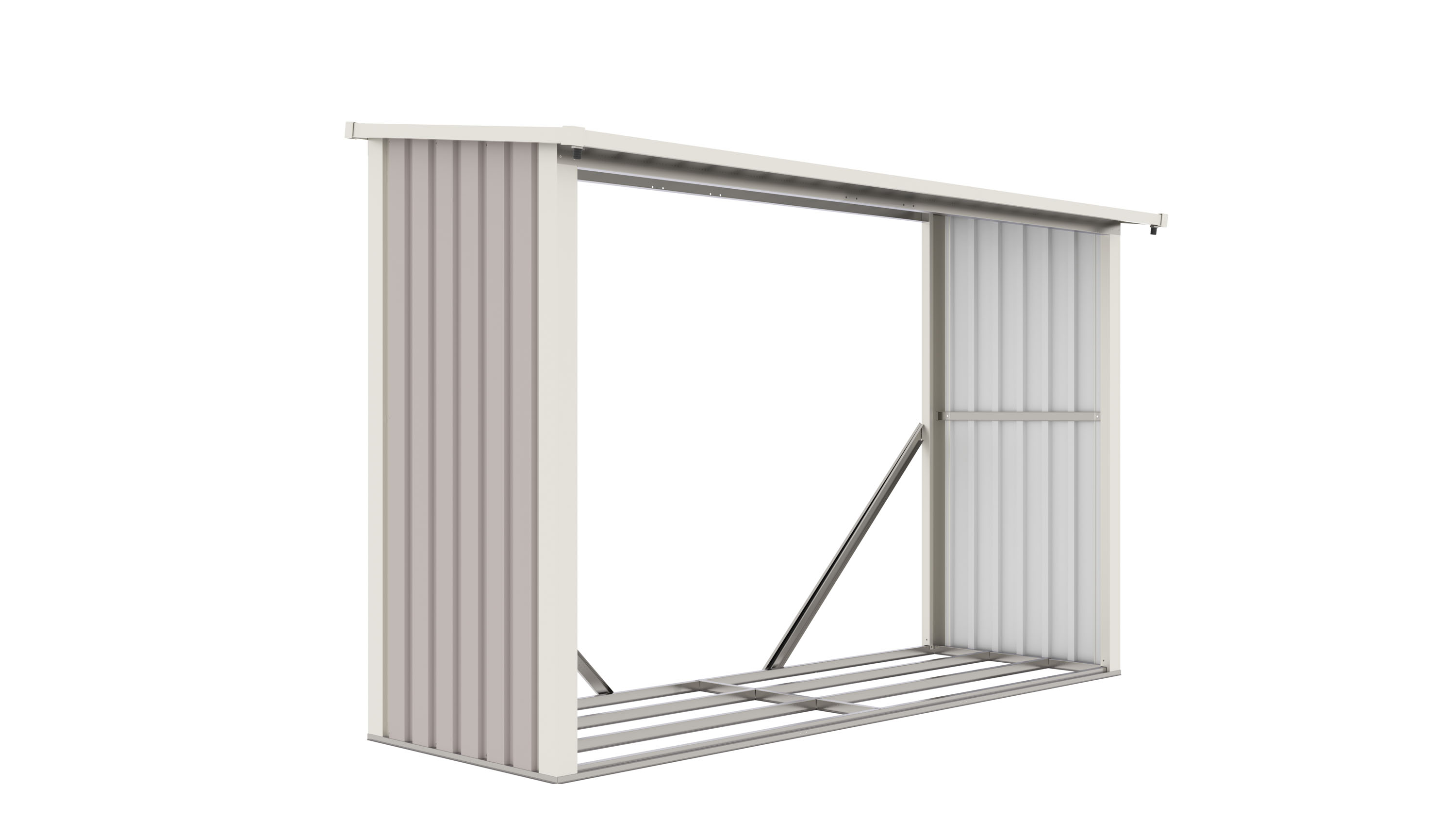 E-shop Prístrešok na drevo G21 WOH 335 - 242 x 89 cm, šedý GWS-336-GRY