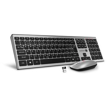 E-shop CONNECT IT Combo bezdrátová stříbrná klávesnice + myš, (+2x AAA +1x AA baterie zdarma), CZ + SK layout CKM-9010-SL