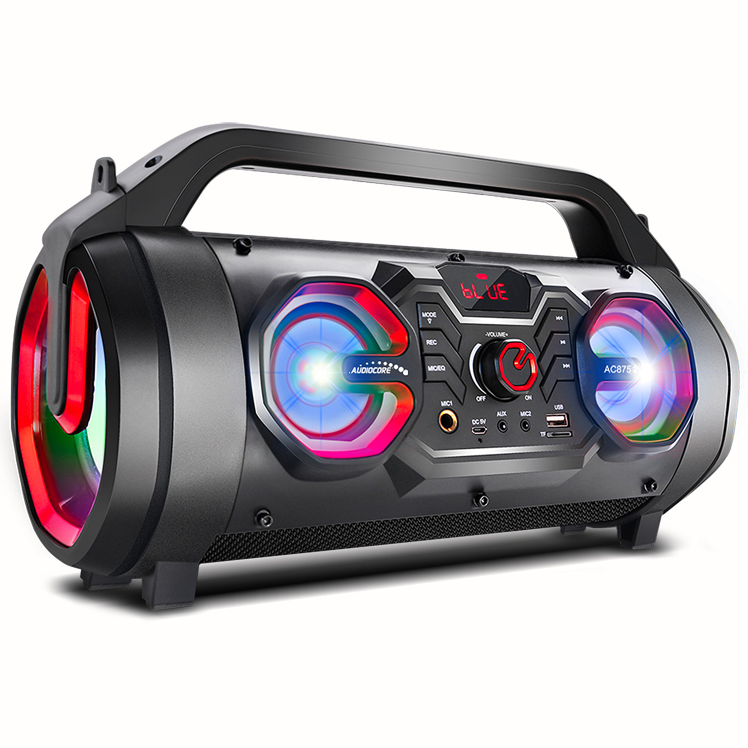 E-shop Prenosný reproduktor Audiocore bazooka, bluetooth 5.0, FM rádio, micro karta, SDIPX4, 2000mAh, AC875