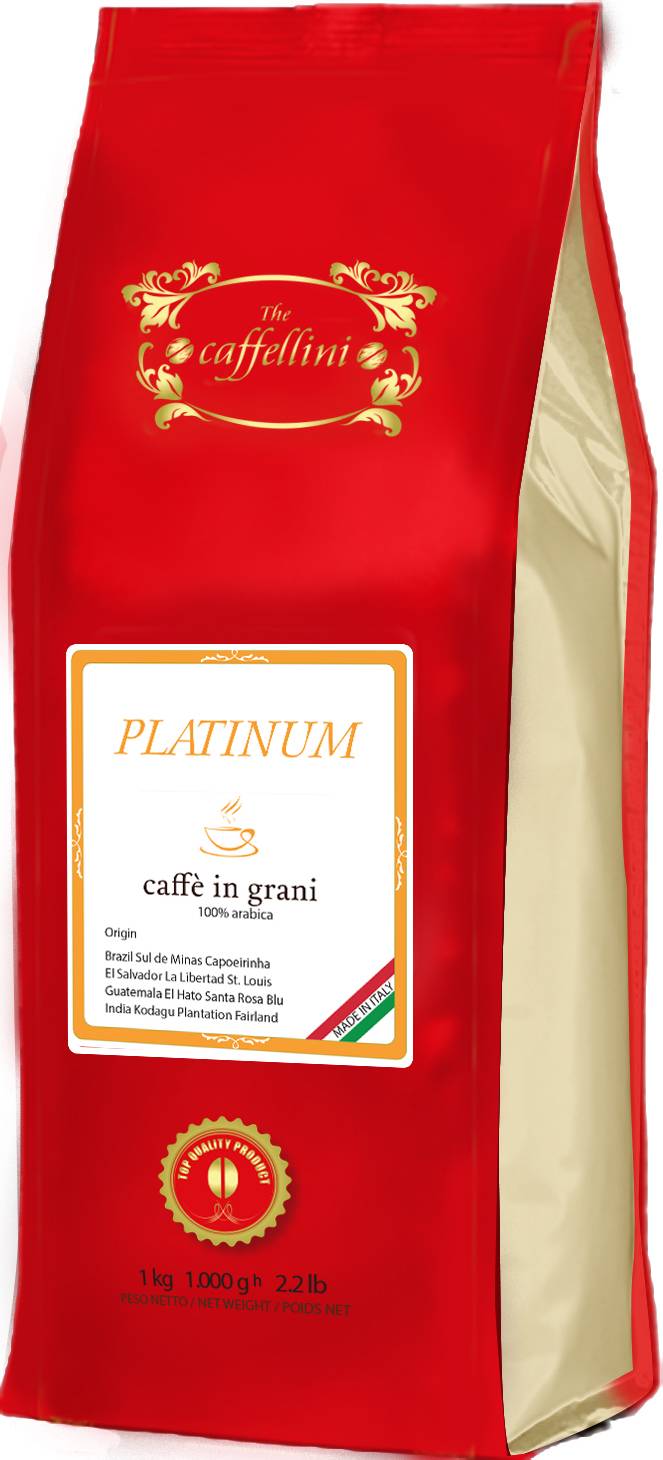 Caffellini Platinum, 1kg zrnková, 100 % arabica
