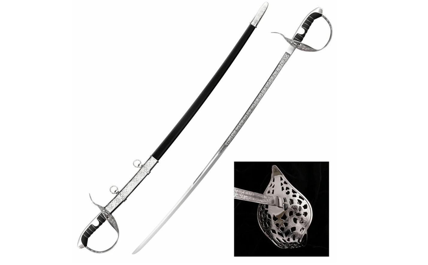 E-shop Cold Steel 88SN Italian Dueling Saber zberateľská šabľa 81,3 cm, oceľ, koža, zdobenie, kožené puzdro