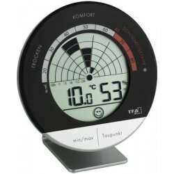 E-shop 30.5032 TFA SCHIMMEL RADAR digitálny teplomer s vlhkomerom, čierno-strieborný