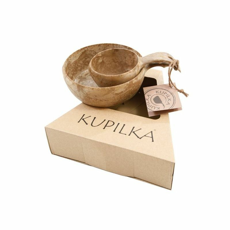 E-shop 3055210151B Kupilka 55 + 21 SET Brown - hnedá súprava misky a hrnčeka, v balení