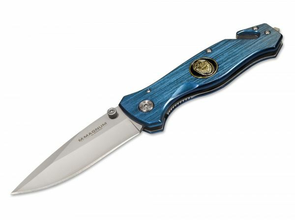 Magnum 01MB365 Law Enforcement vreckový záchranársky nôž 8,5 cm, modrá, hliník