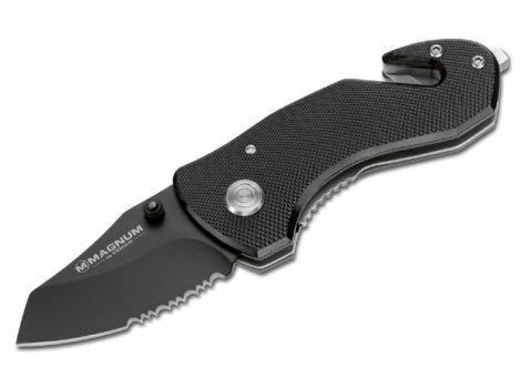 Magnum 01MB456 Dark Lifesaver vreckový záchranársky nôž 5,3 cm, celočierna, hliník