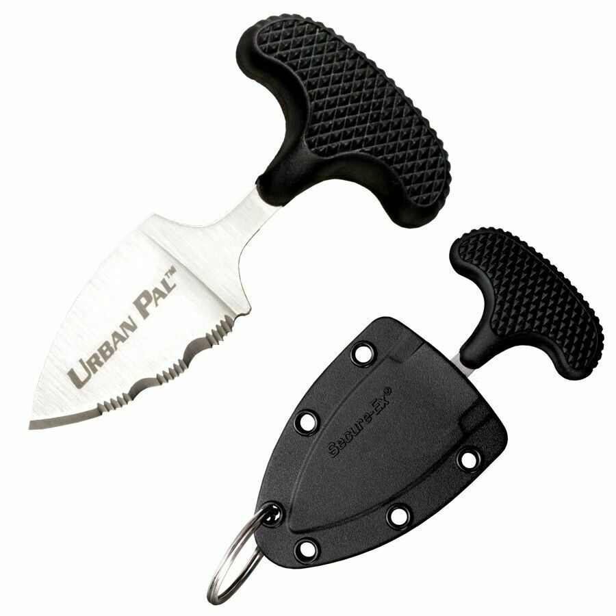 E-shop Cold Steel 43LS Urban Pal malá tlačná dýka na krk 4 cm, čierna, Kray-Ex, puzdro Secure-Ex