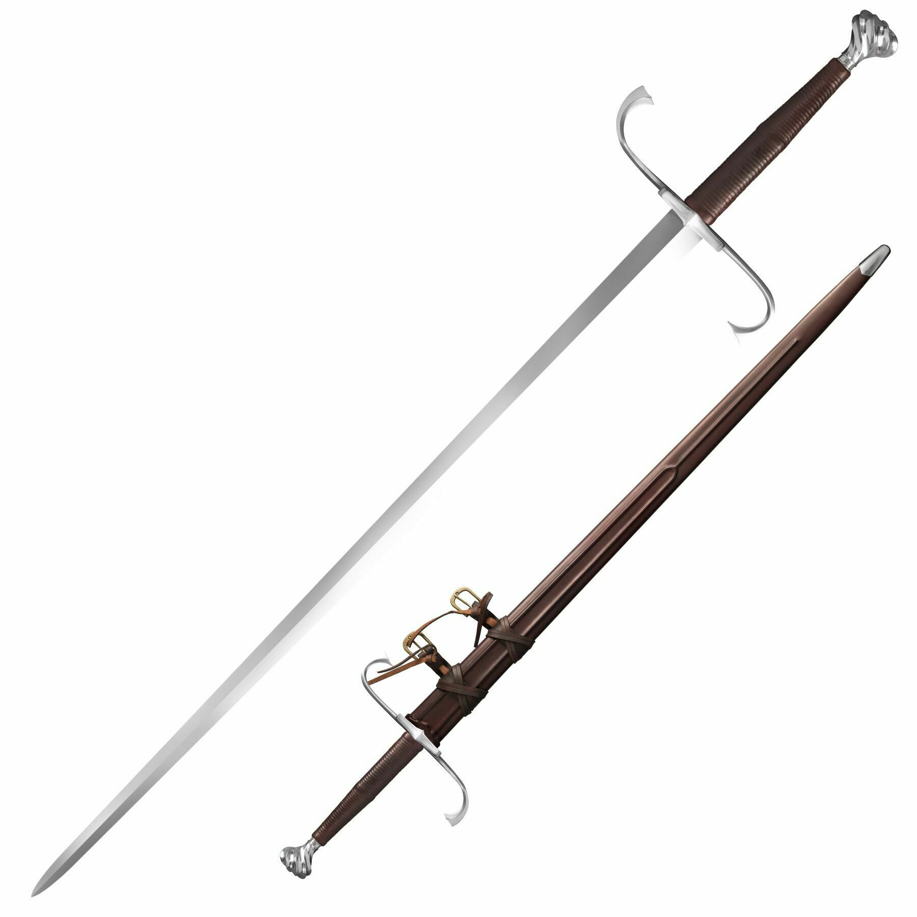 E-shop Cold Steel 88HTB German Long Sword dlhý zberateľský meč 90,2 cm, koža, kožené puzdro