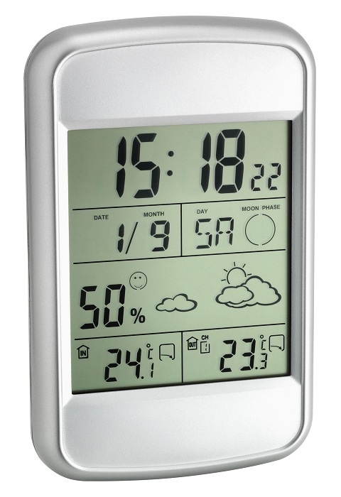 E-shop 35.1123 TFA LOOK Bezdrôtová meteostanica, strieborná