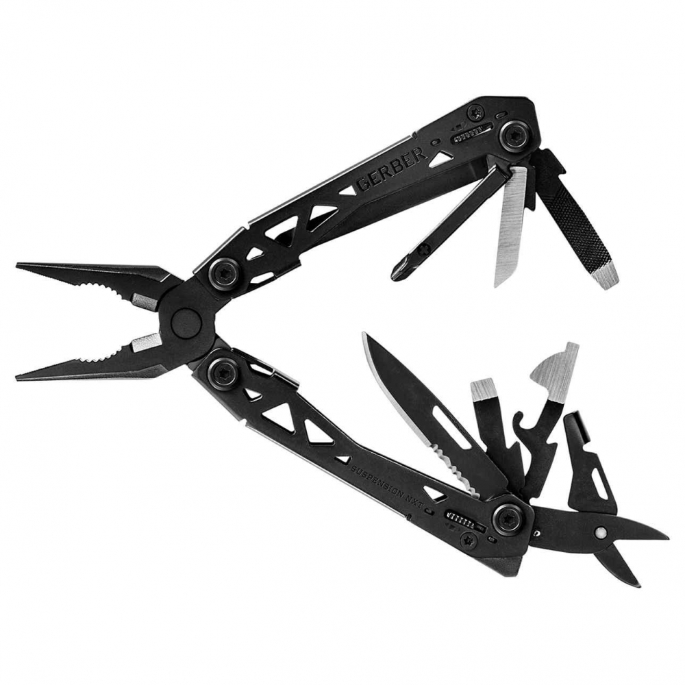 E-shop Gerber 30-001778 Suspension NXT Black multifunkčný nástroj, čierna Black Oxide, oceľ, 15 funkcií