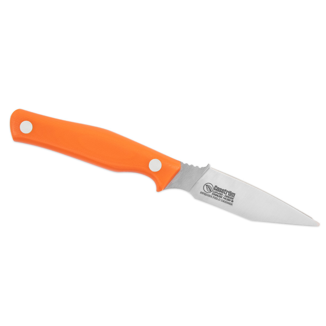 Casstrom CASS-13530 Swedish Field Dresser lovecký nôž 9 cm, oranžová, G10, puzdro Kydex
