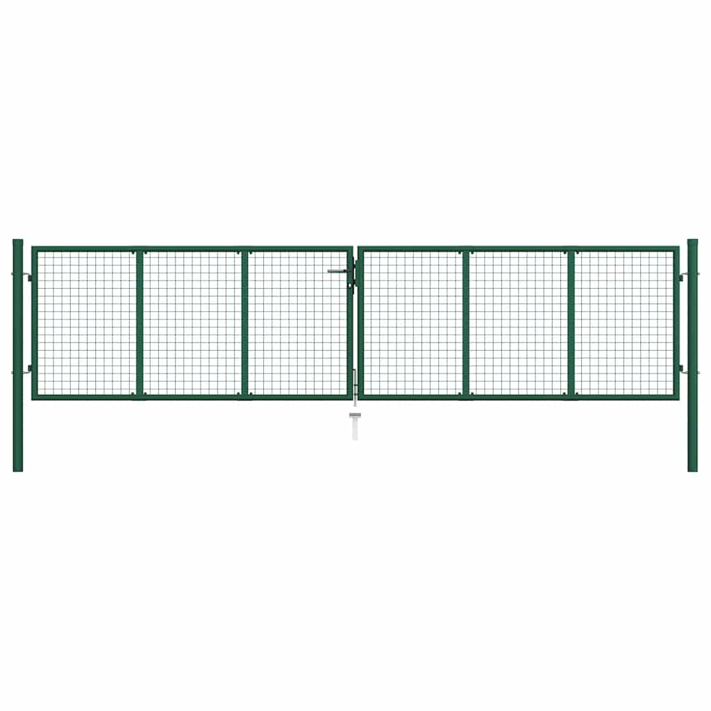 E-shop Multidom Pletená záhradná brána z ocele 400x100 cm zelená