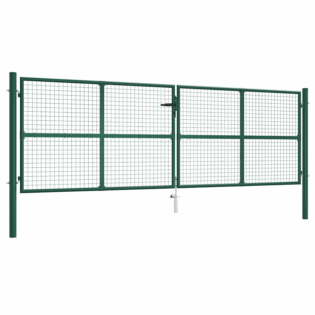 E-shop Multidom Pletená záhradná brána oceľová 400x125 cm zelená